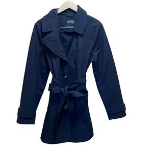 Sebby Collection Navy Blue Raincoat Size XL Outdoor Classic Trench Coat